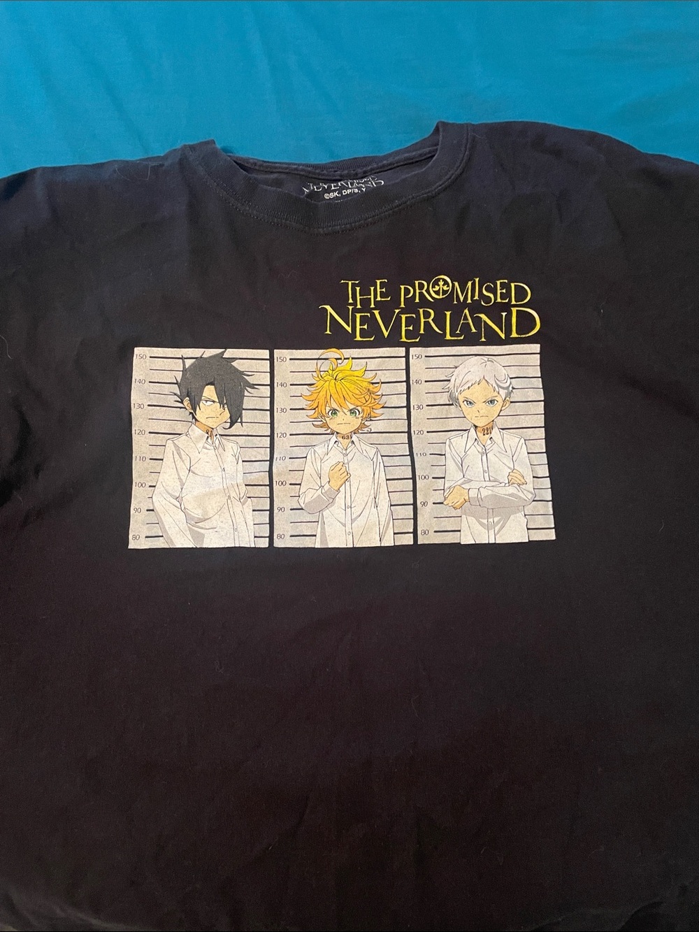 Hot Topic Black The Promised Neverland Graphic Tee with Yellow Print